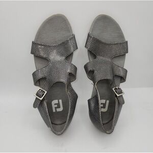 FootJoy Naples Collection Spikeless Golf Sandals 92377 Womens Size 7‎ Gray Print